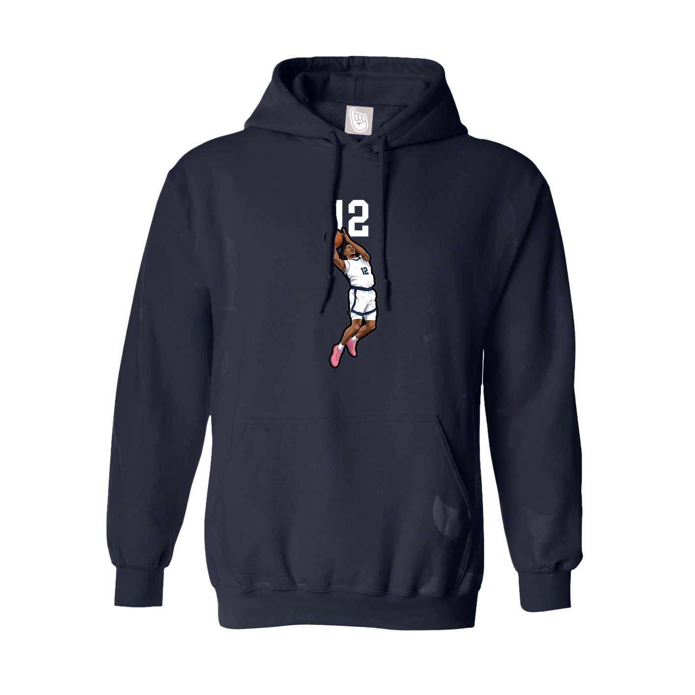 Hoodie — Number Top in Navy