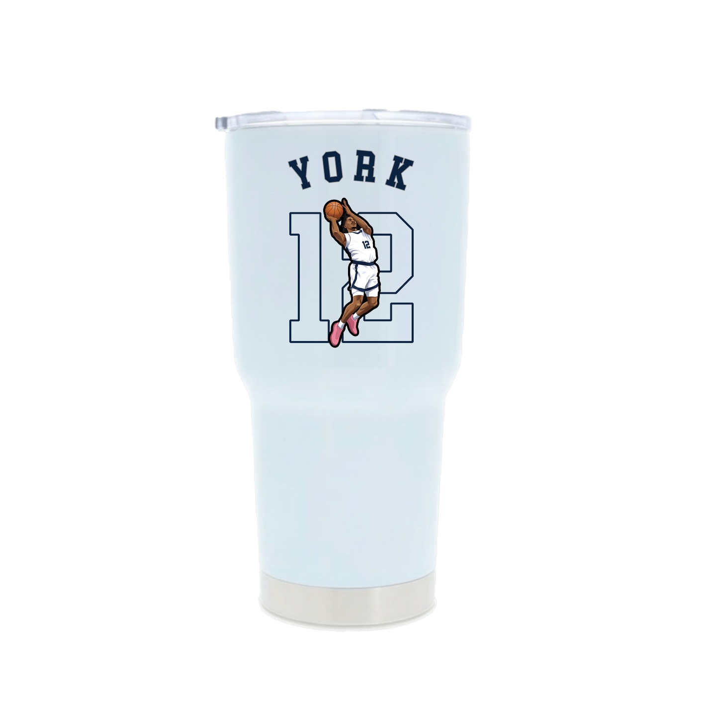30oz Stainless Steel Tumbler — Shirsey Arch in White