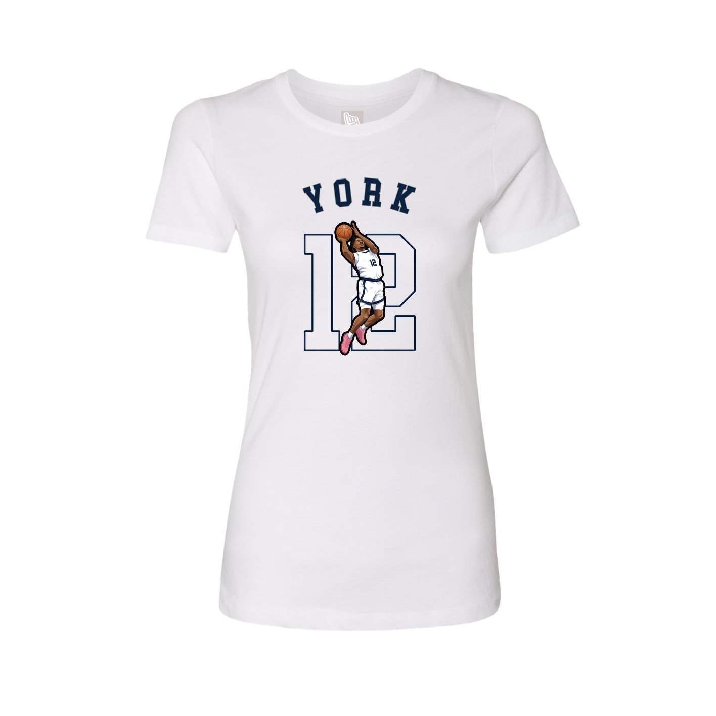Fitted Women's Tee — Shirsey Arch in White