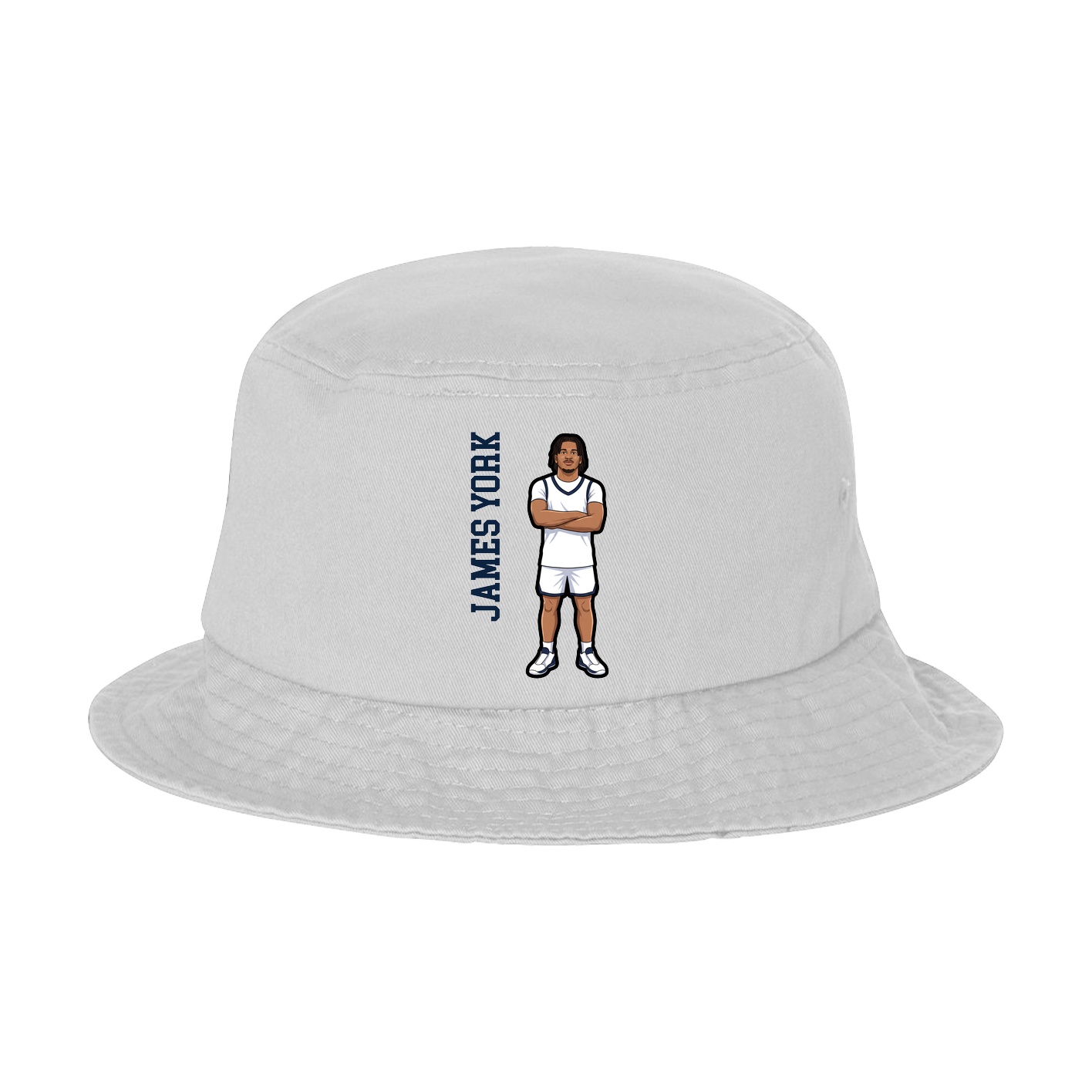 Bucket Cap — Name Vertical in White