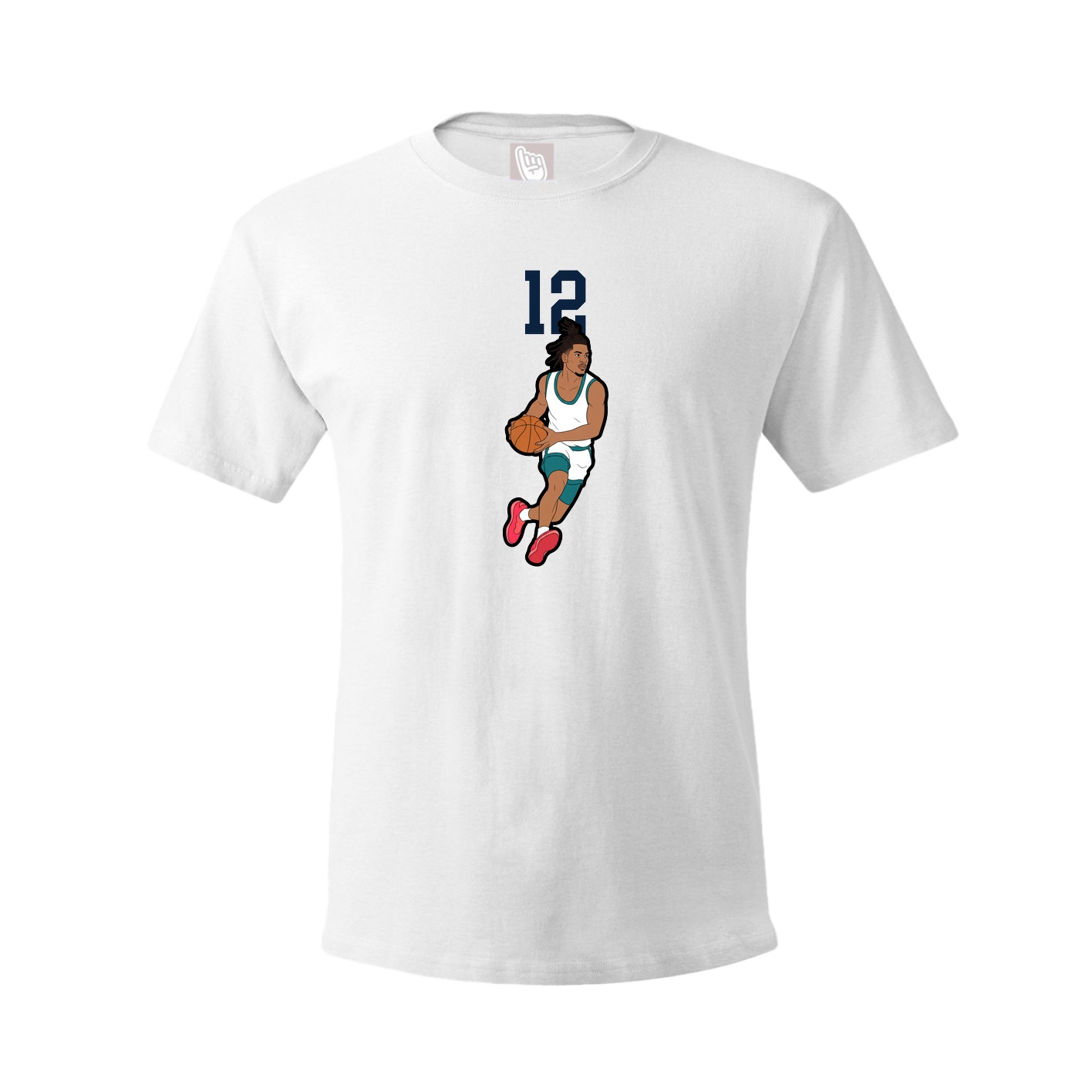 Youth Tee — Number Top in White