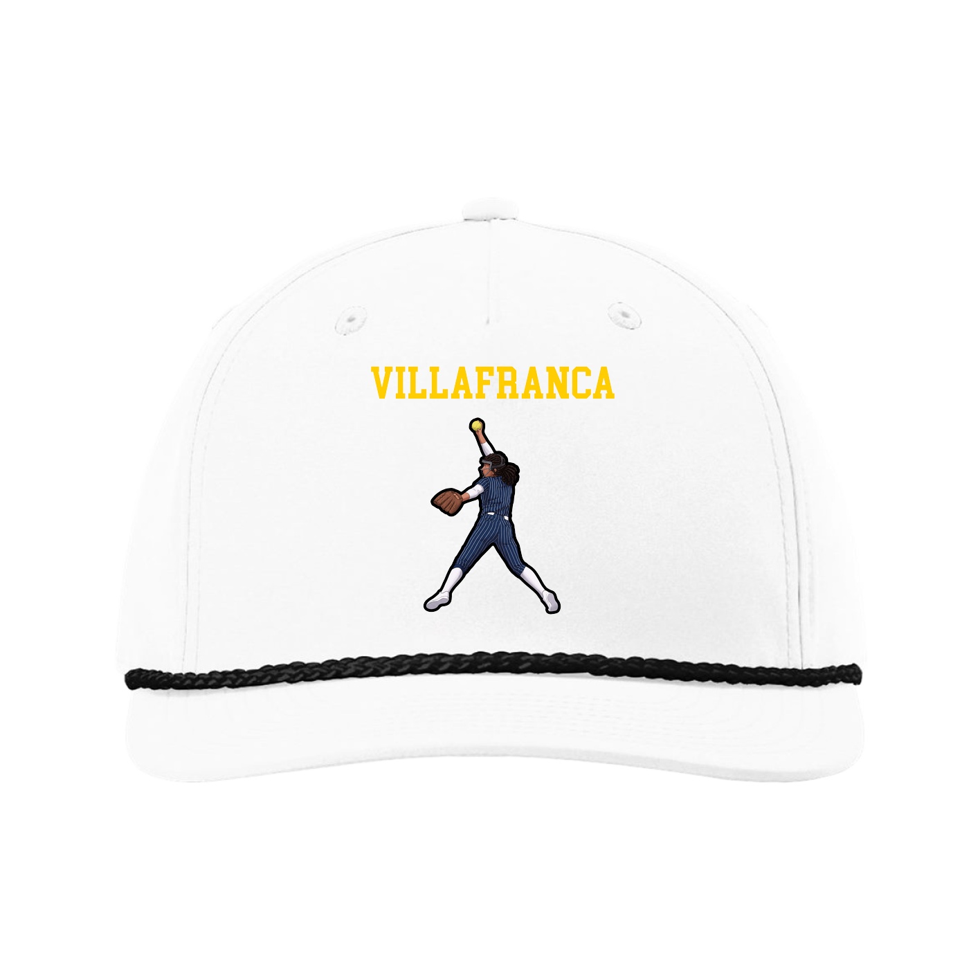 Five-Panel Classic Rope Cap — Shirsey in White
