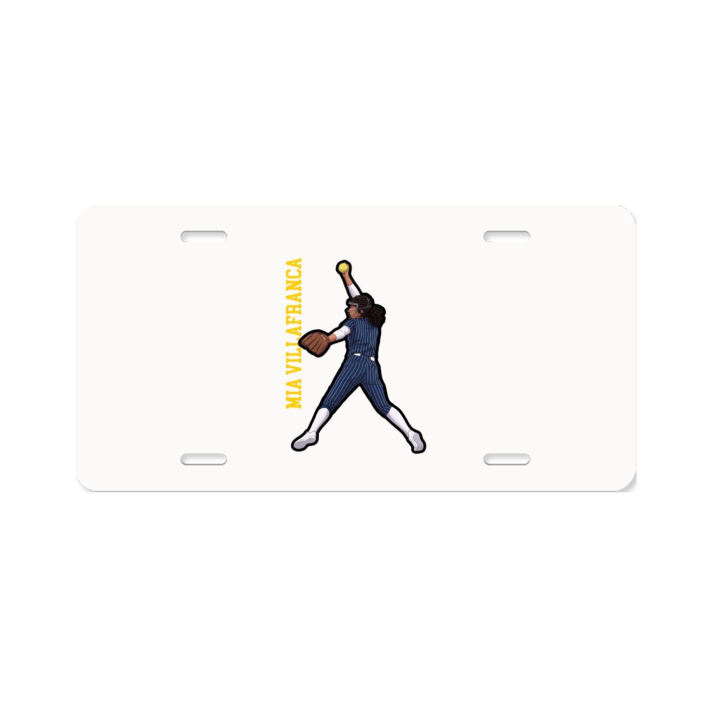 License Plate — Name Vertical in Classic