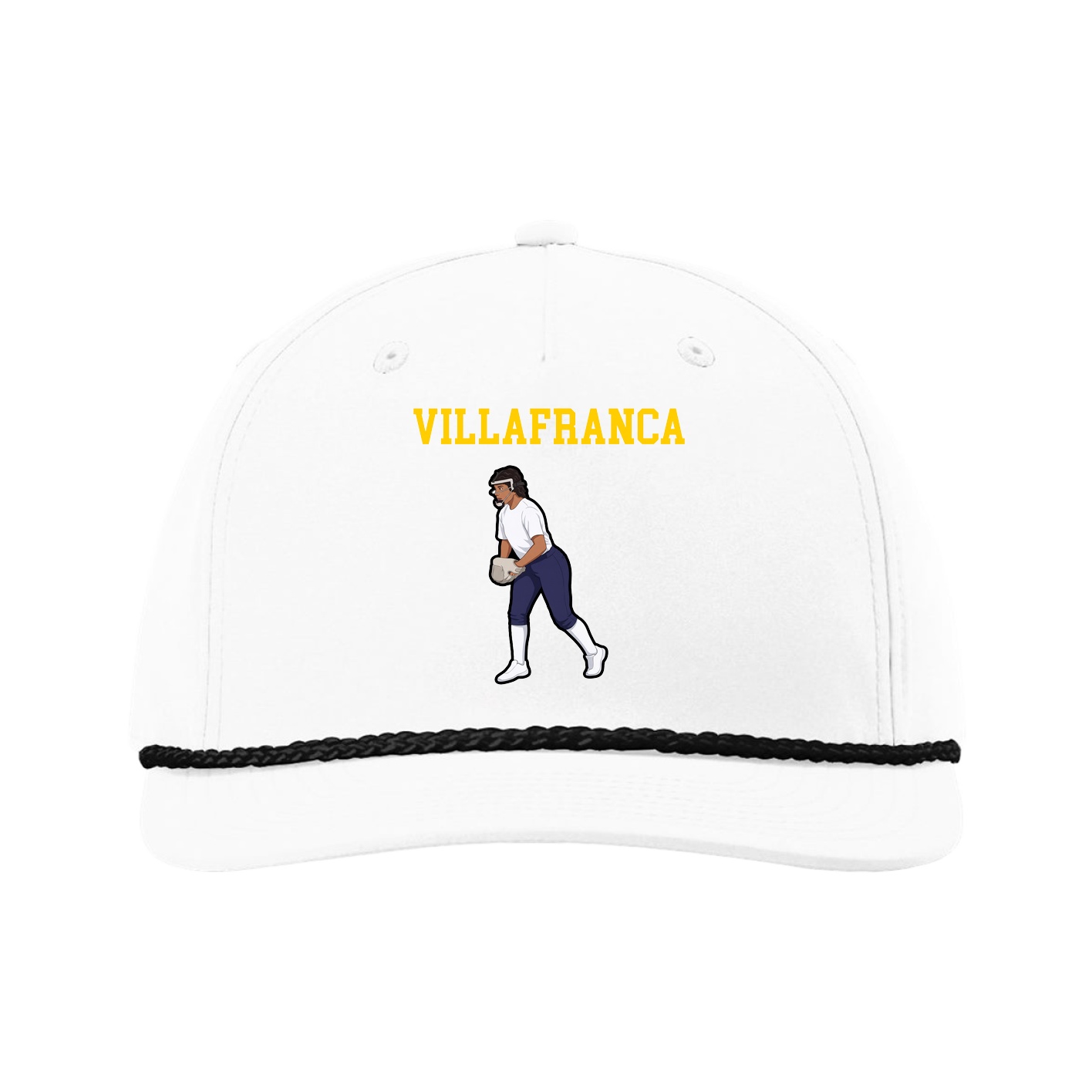 Five-Panel Classic Rope Cap — Shirsey in White