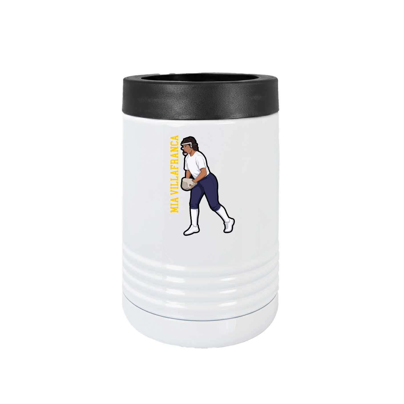 Beverage Holder — Name Vertical in White