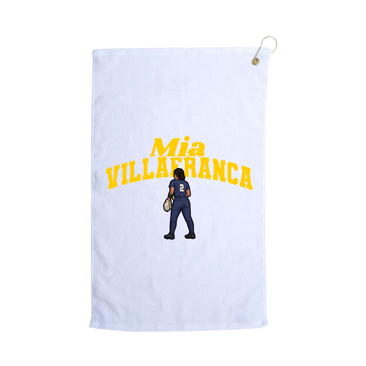 Golf Towel — Signature Arch in White