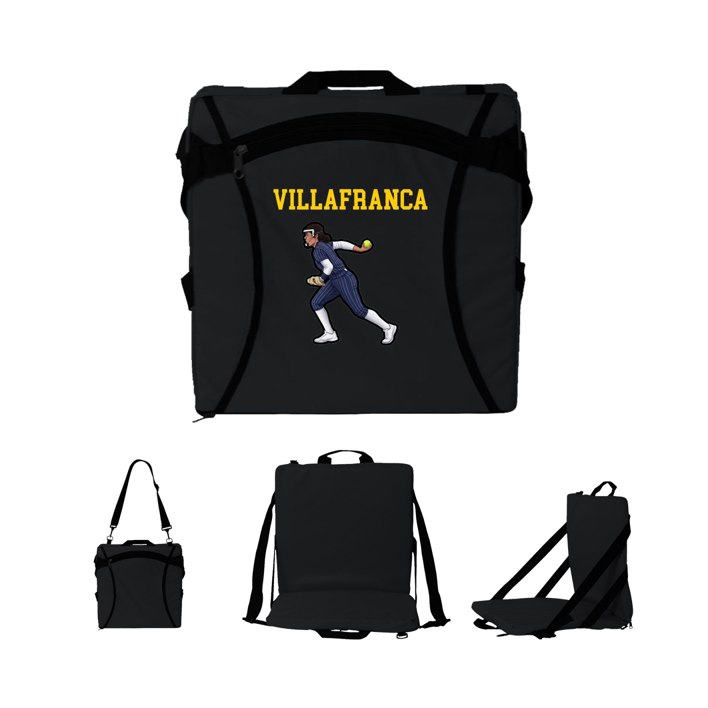 Folding Stadium Seat — Shirsey in Black