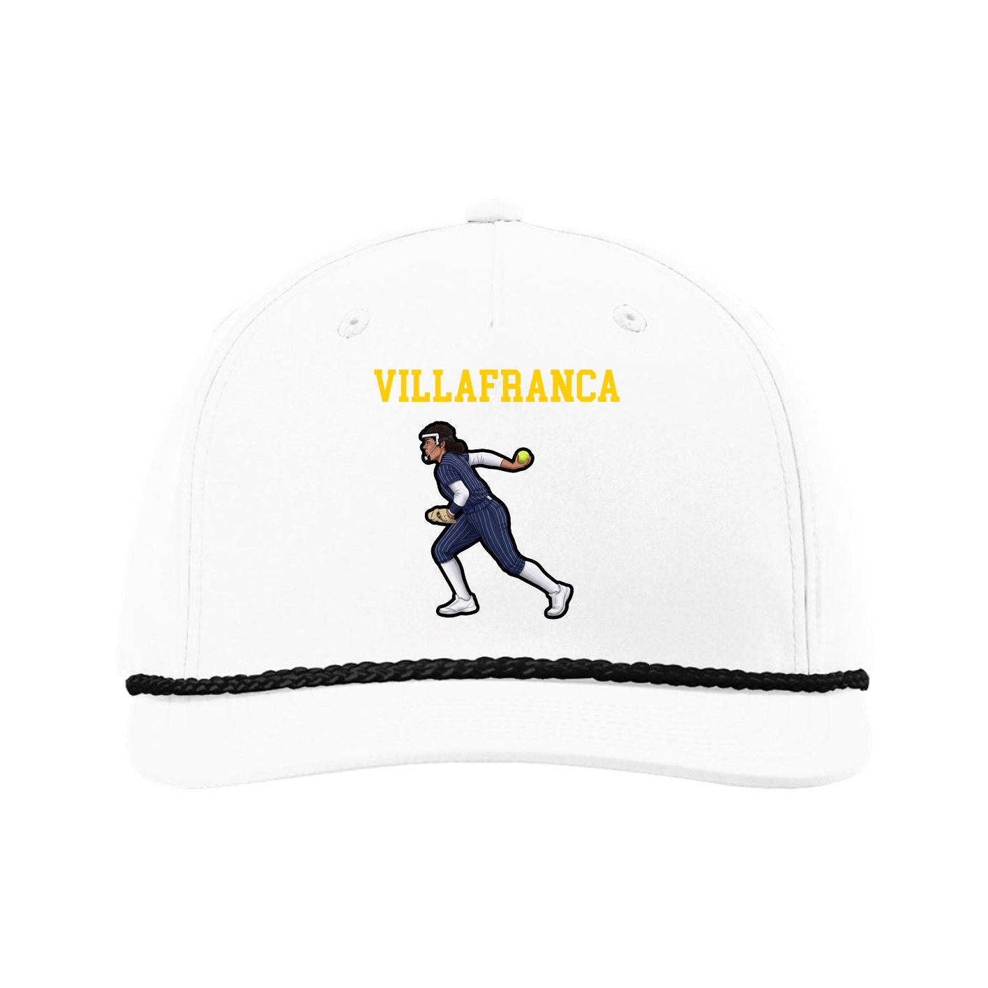 Five-Panel Classic Rope Cap — Shirsey in White