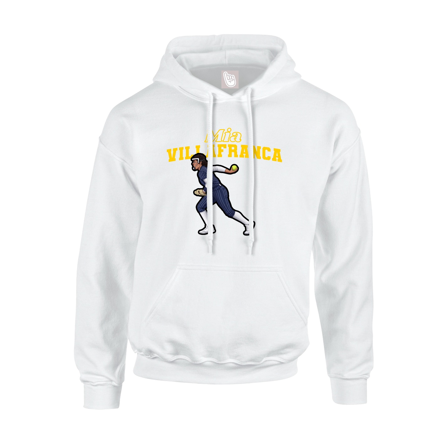 Hoodie — Name Arch in White