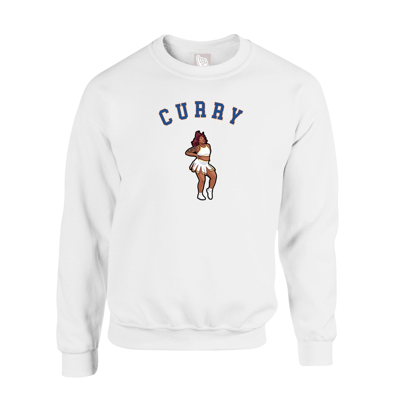 Fleece Crew — Shirsey Arch in White