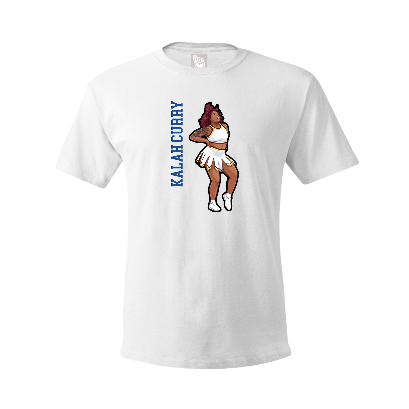 Tee — Name Vertical in White