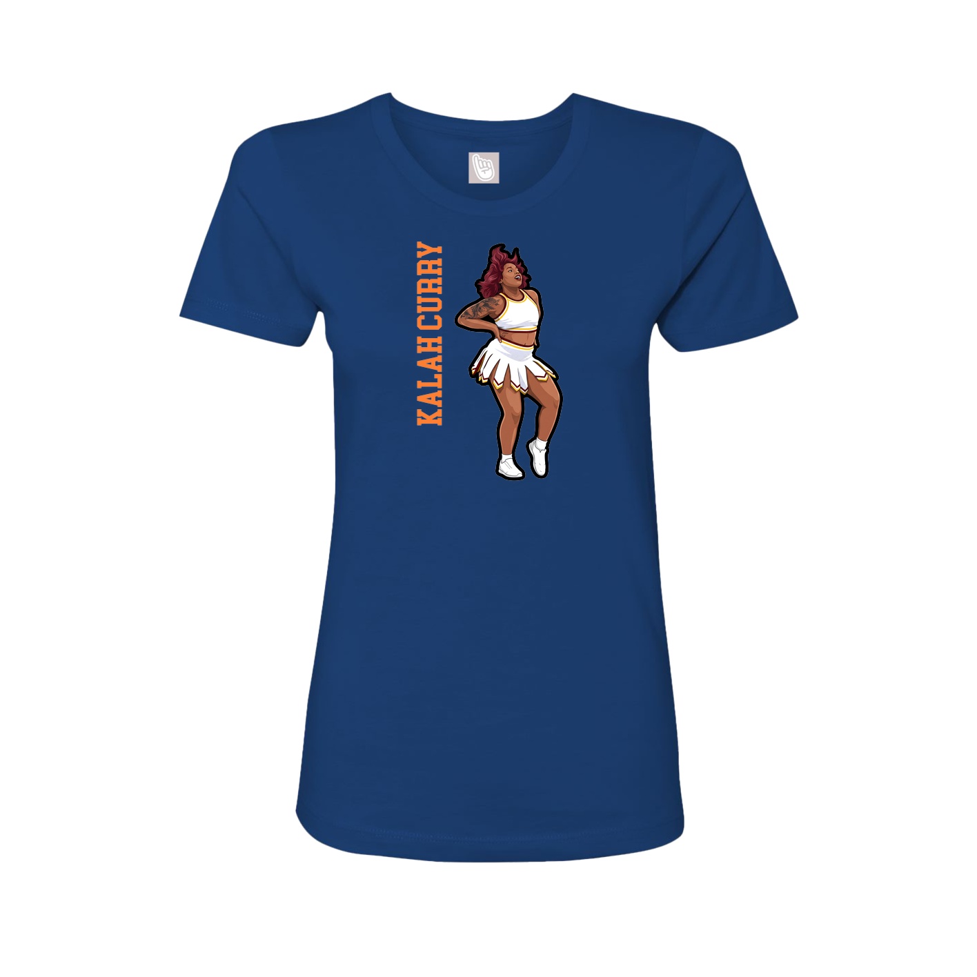 Womens Tee — Name Vertical in Royal