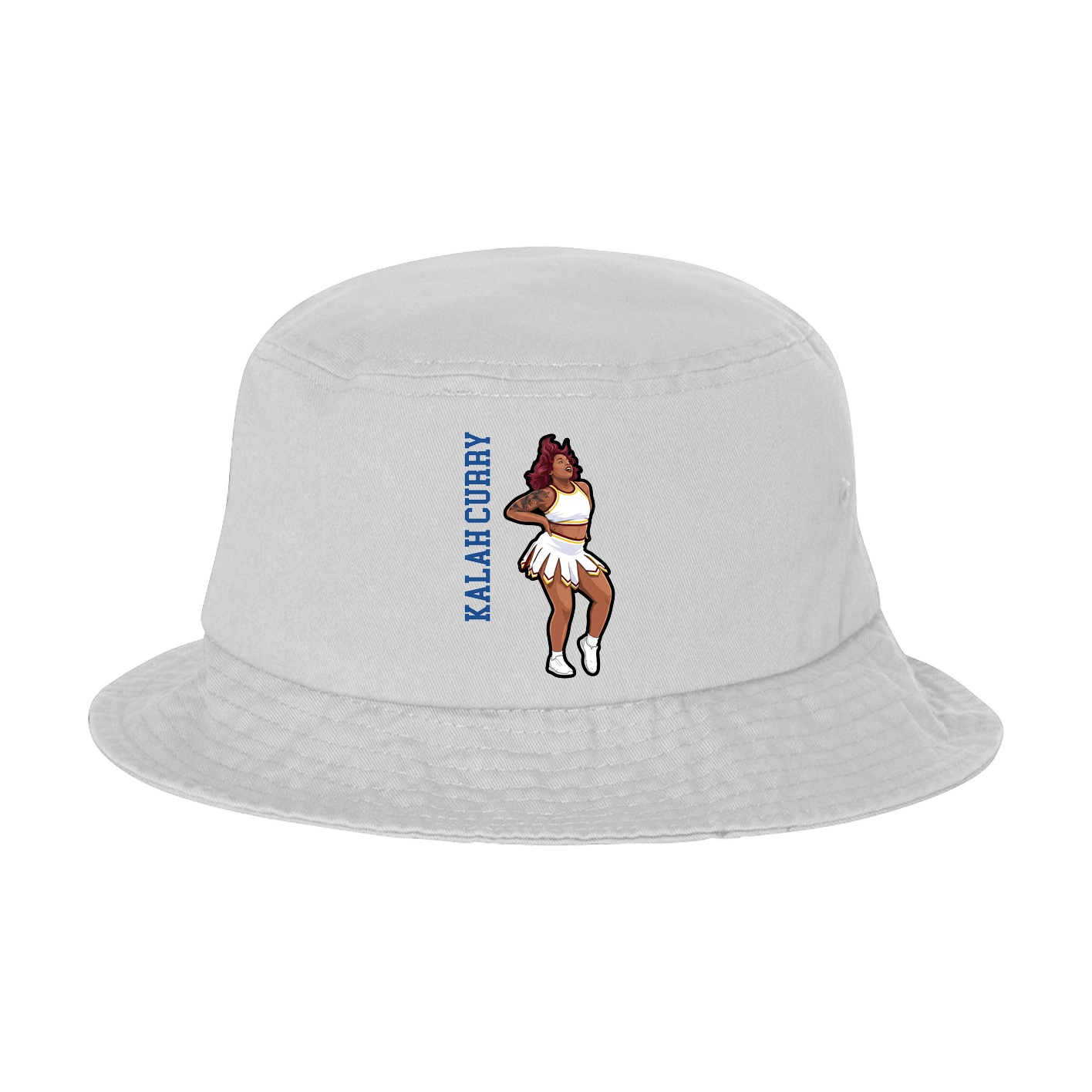 Bucket Cap — Name Vertical in White