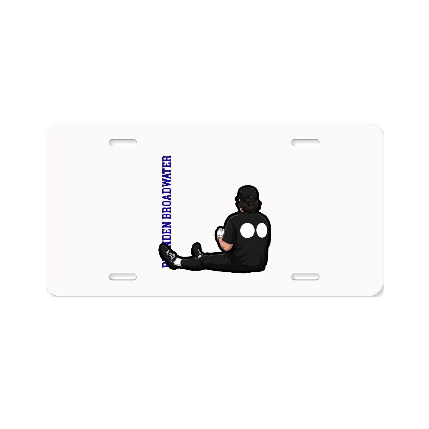 License Plate — Name Vertical in Classic