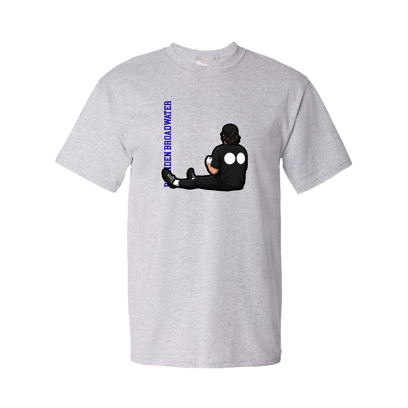 Tee — Name Vertical in Grey