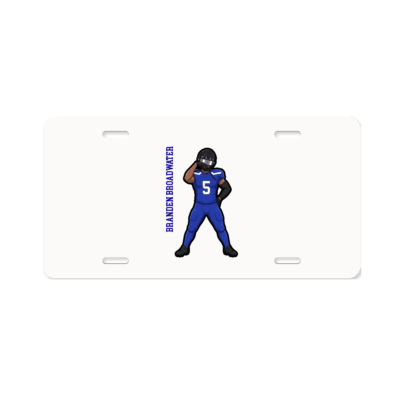 License Plate — Name Vertical in Classic