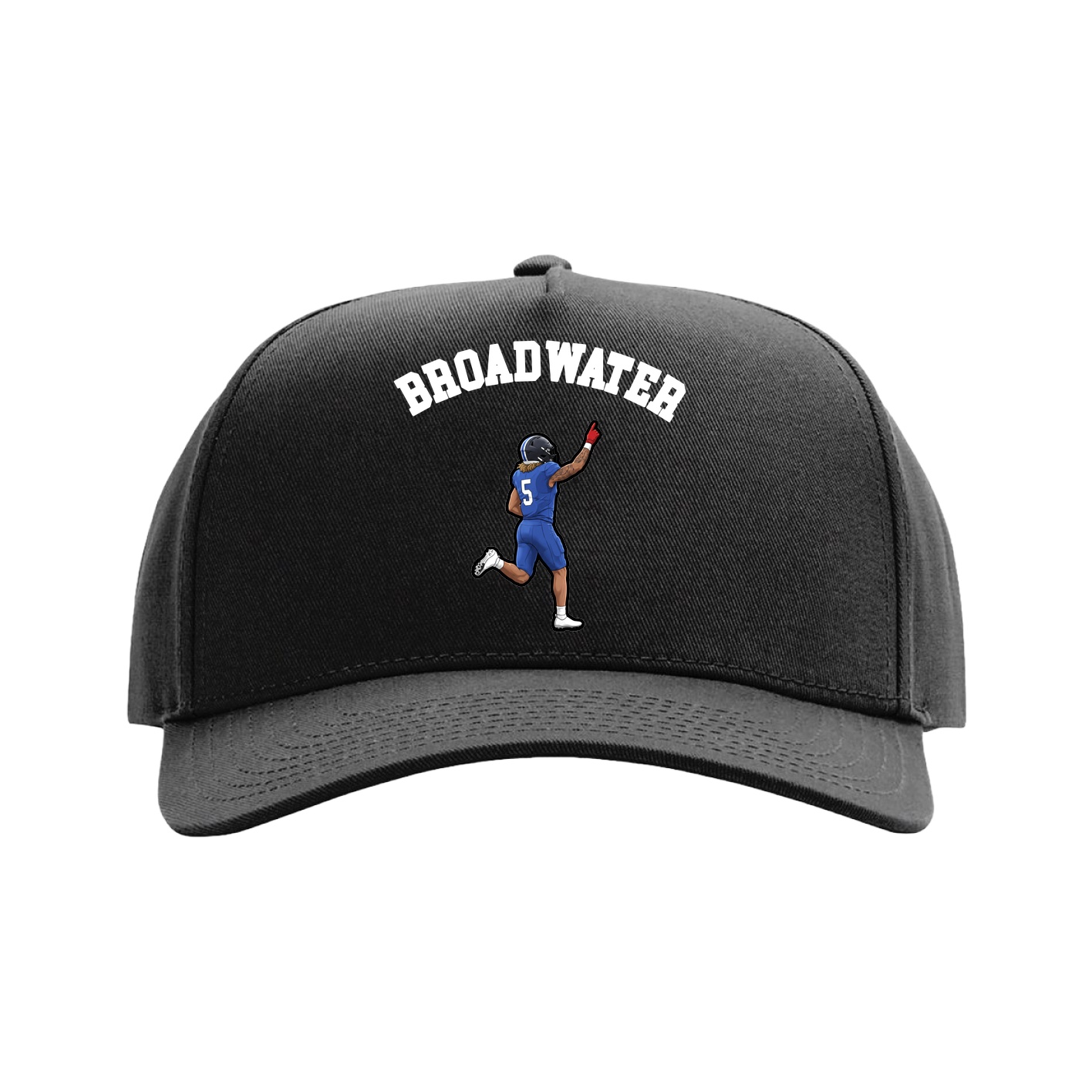 Full Fabric Five-Panel Champ Cap — Shirsey Arch in Black