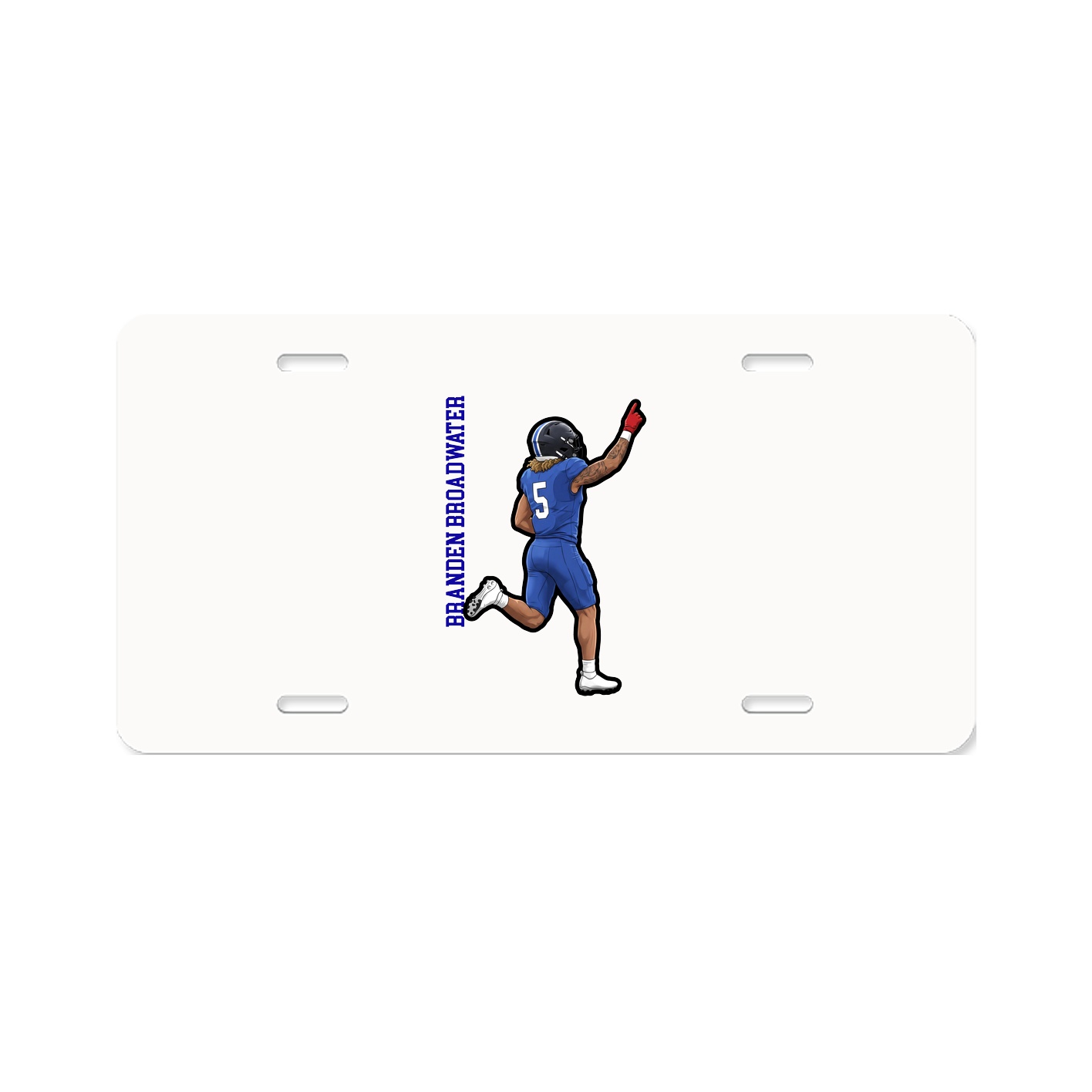 License Plate — Name Vertical in Classic