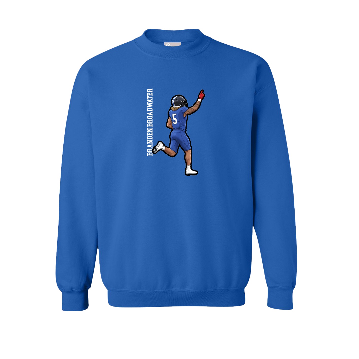 Fleece Crew — Name Vertical in Royal