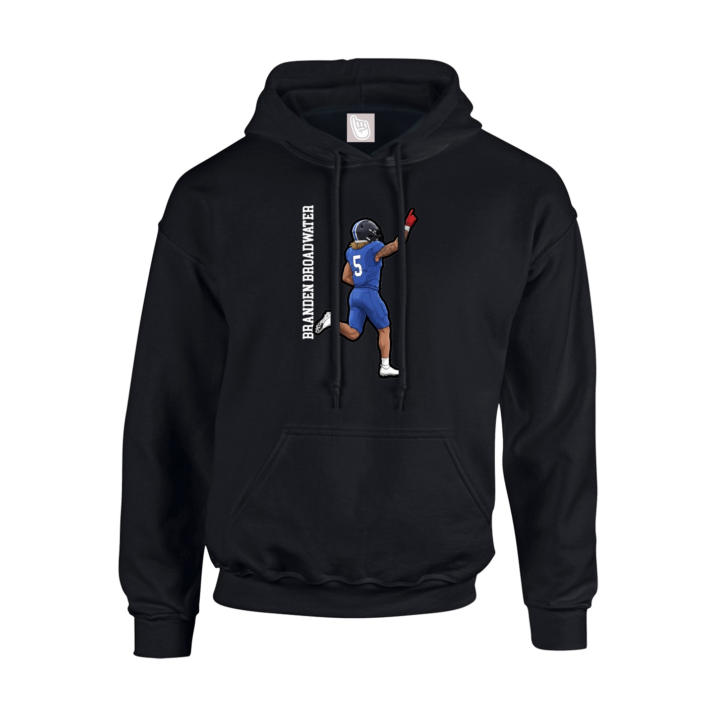 Youth Hoodie — Name Vertical in Black
