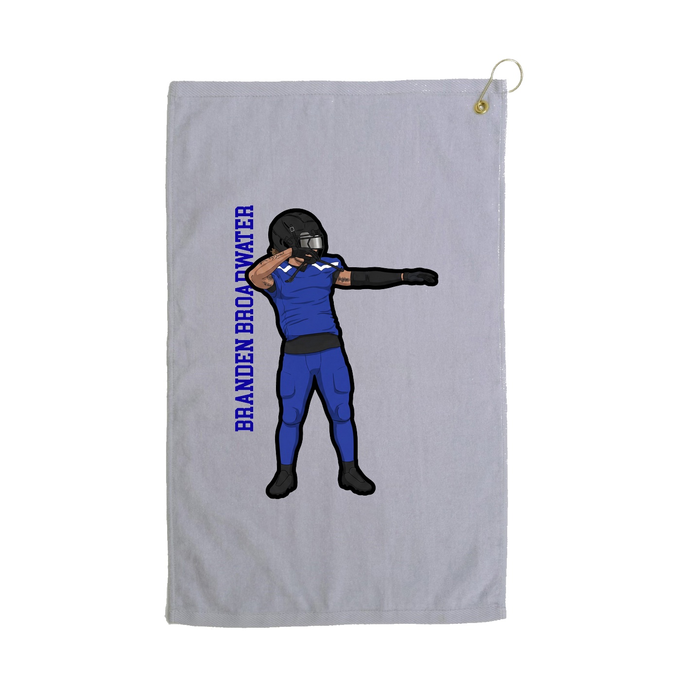 Golf Towel — Name Vertical in Grey