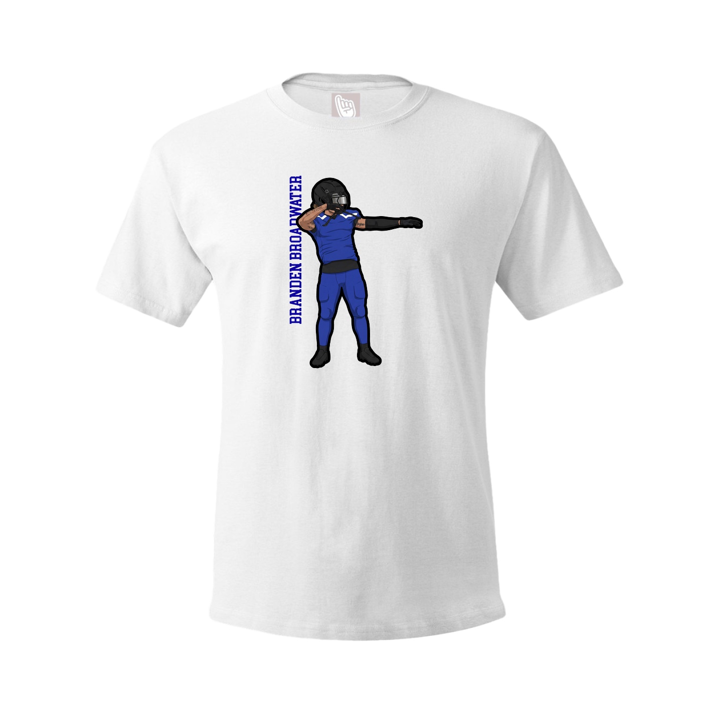 Tee — Name Vertical in White