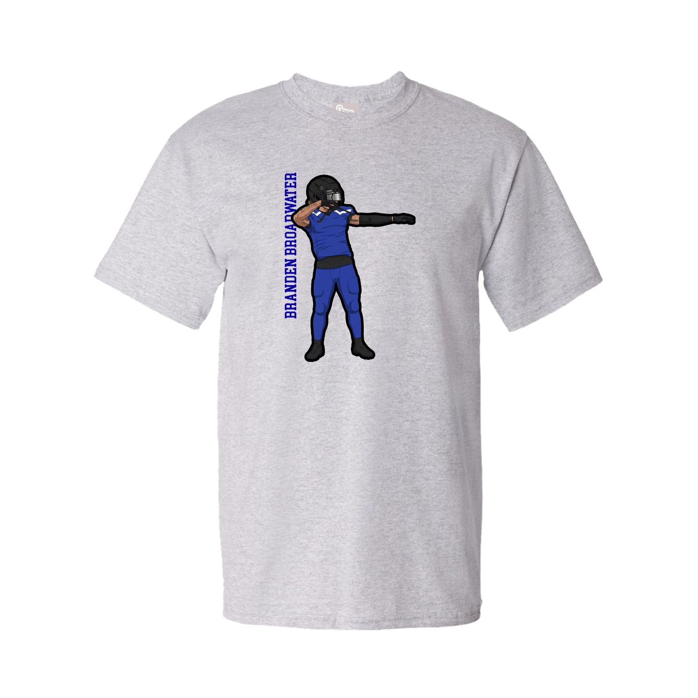Youth Tee — Name Vertical in Grey