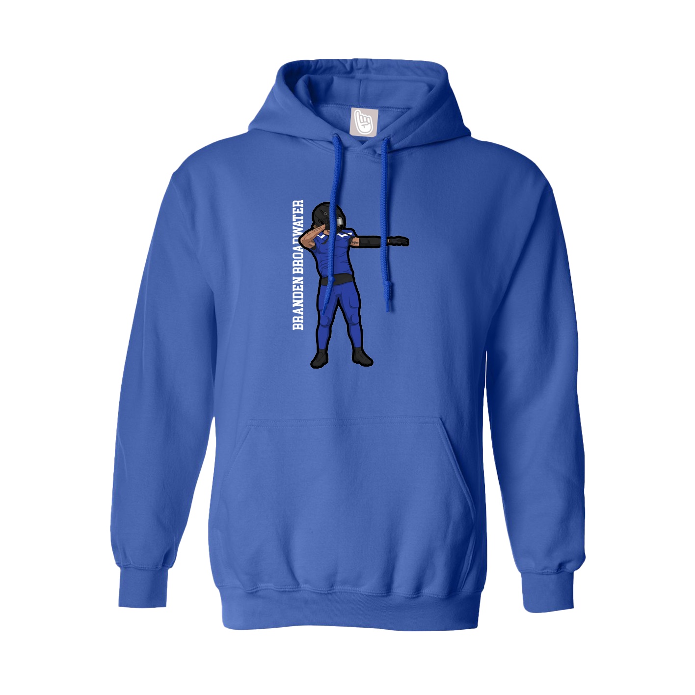 Youth Hoodie — Name Vertical in Royal