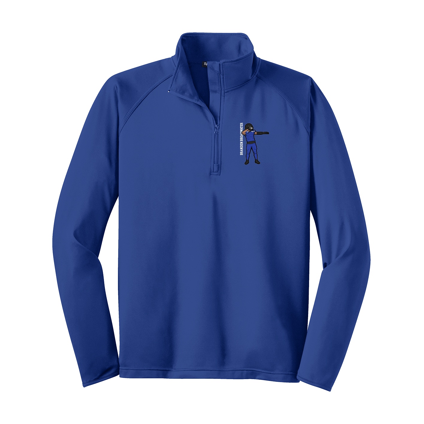 Q-Zip Pullover — Name Vertical in Royal
