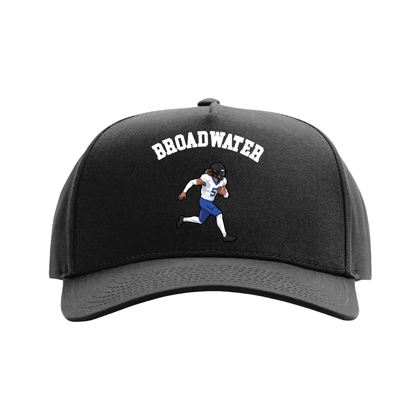 Full Fabric Five-Panel Champ Cap — Shirsey Arch in Black