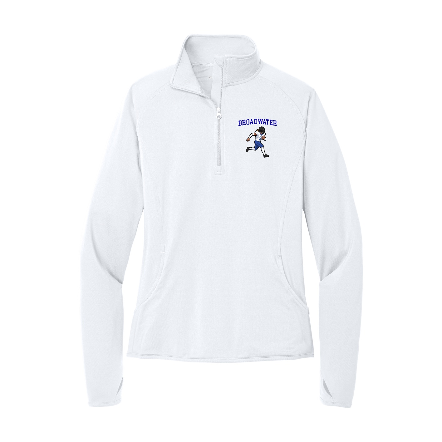 Women's Q-Zip Pullover — Shirsey in White