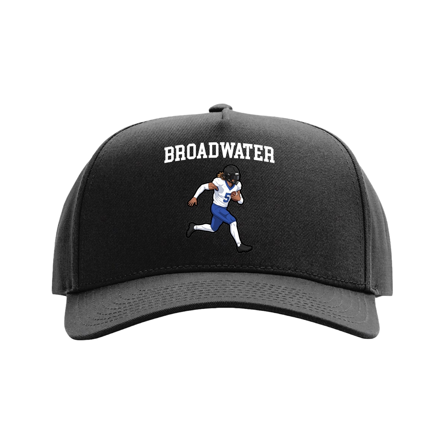 Full Fabric Five-Panel Champ Cap — Shirsey in Black