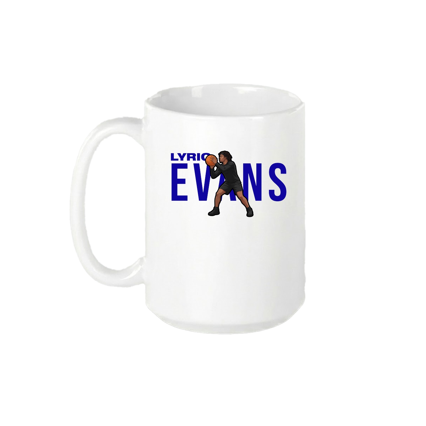 15oz Coffee Mug — Player Name in White
