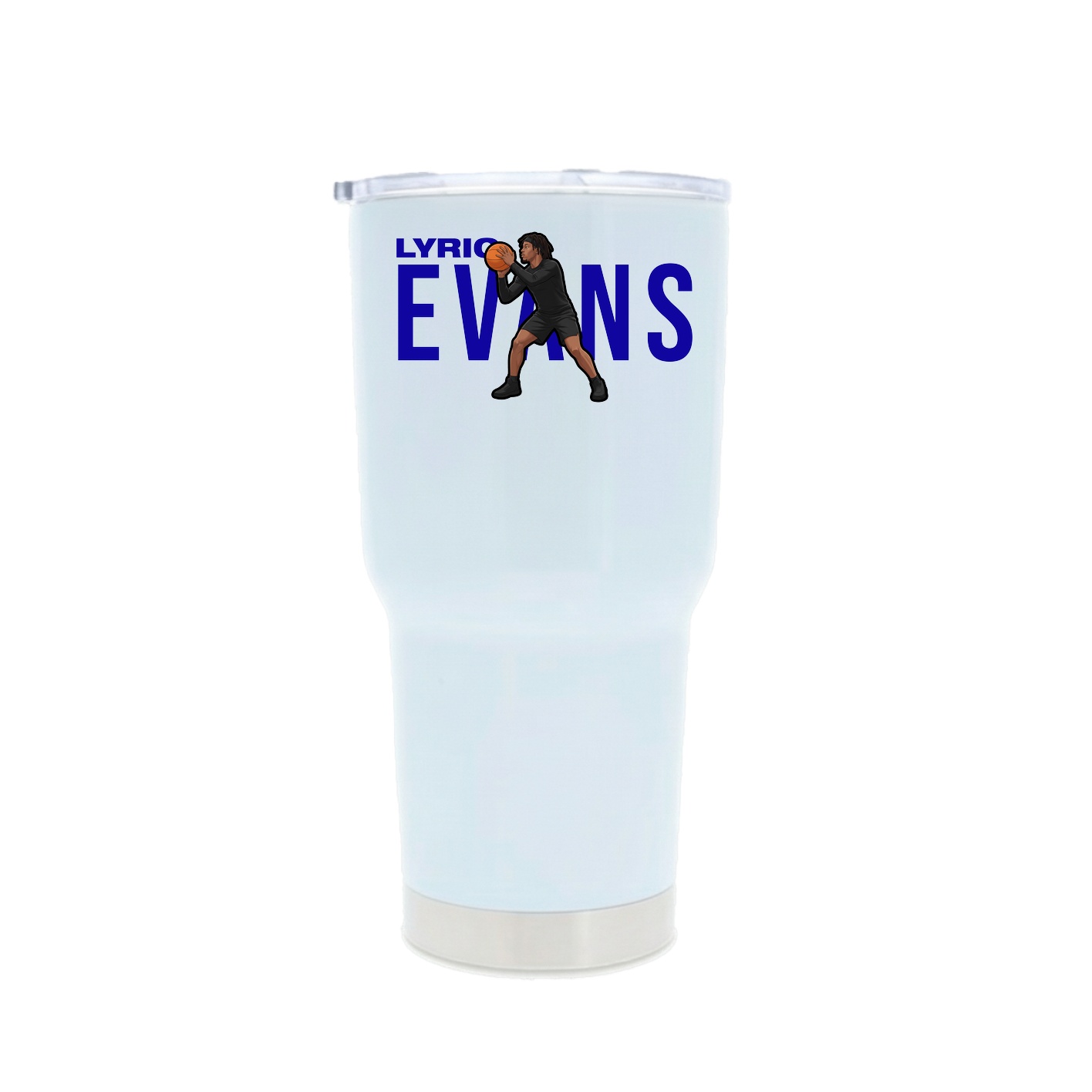 30oz Stainless Steel Tumbler — Player Name in White