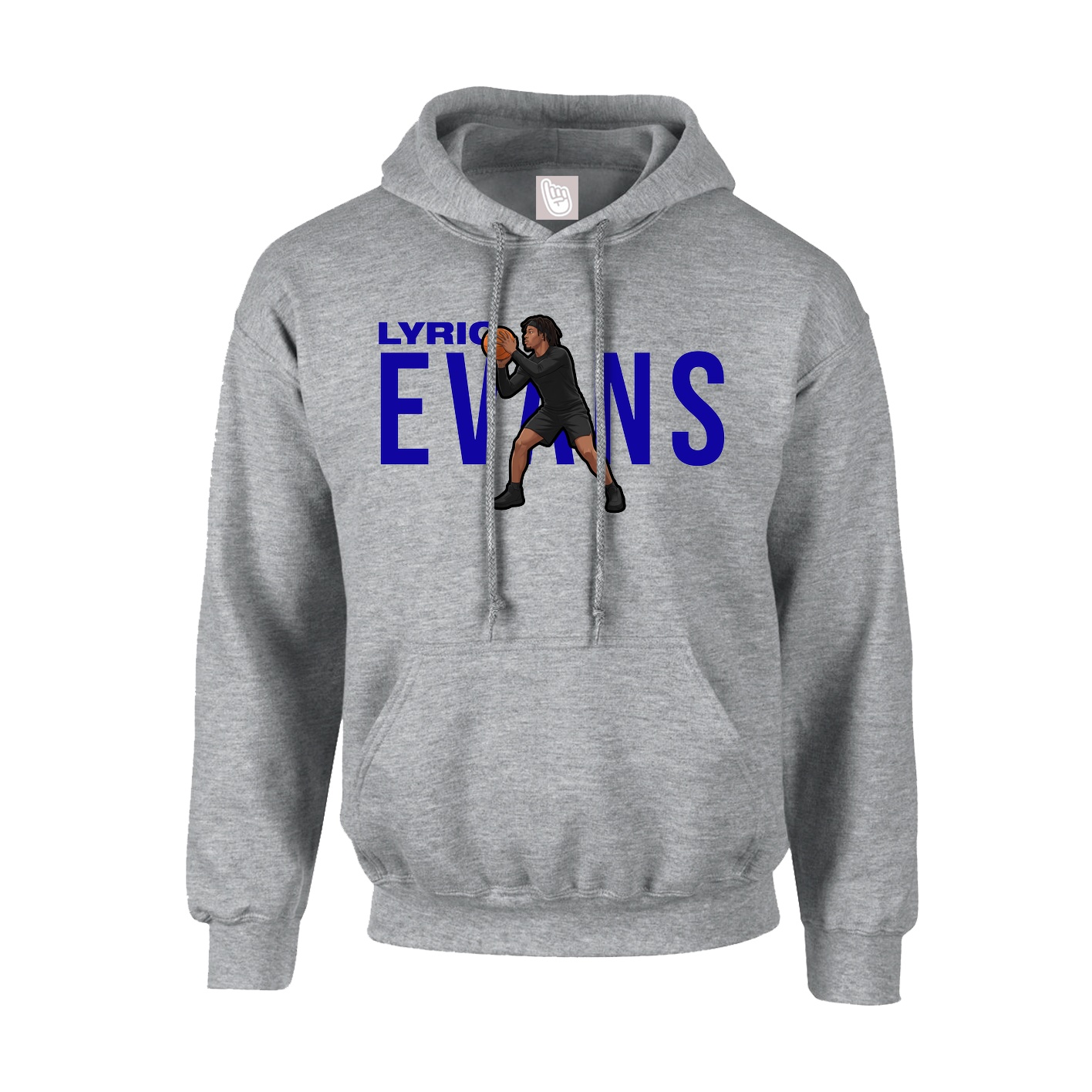 Hoodie — Player Name in Grey