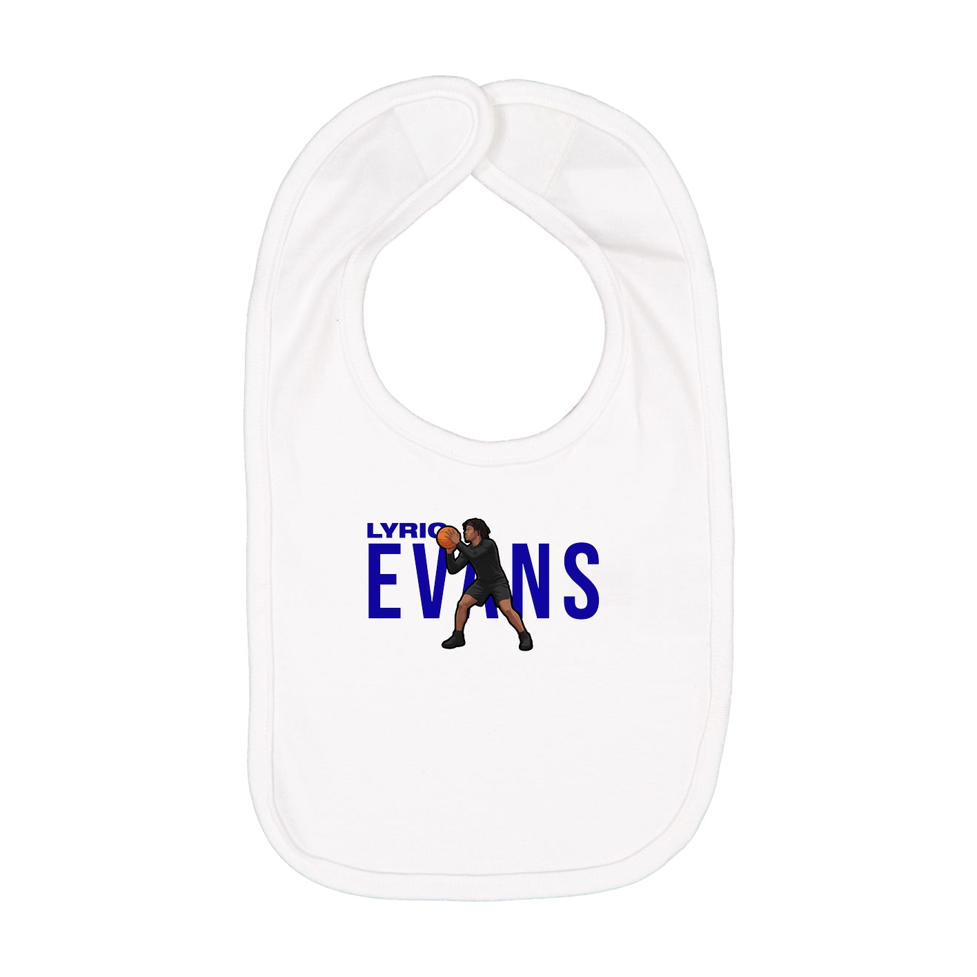 Infant Bib — Player Name in White