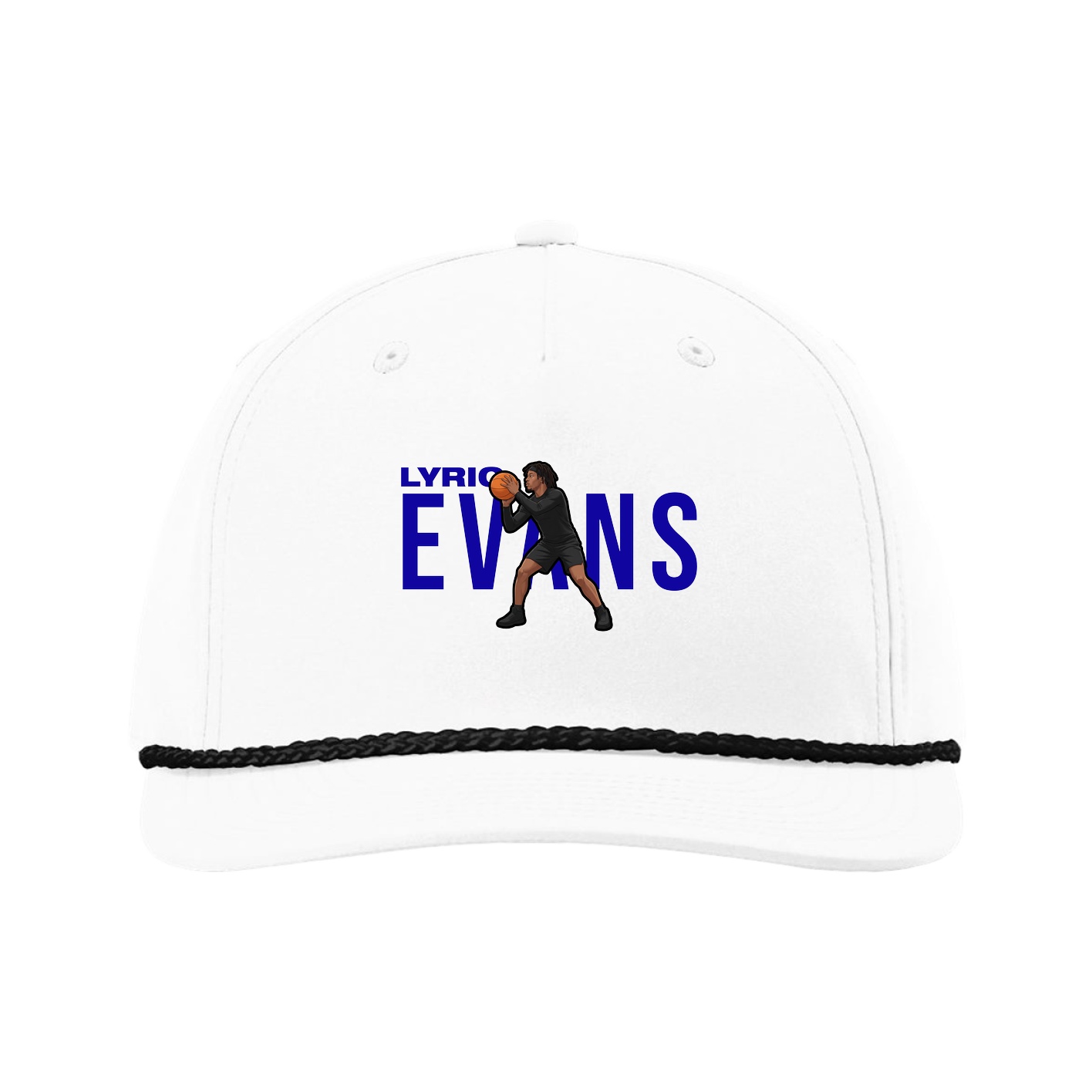 Five-Panel Classic Rope Cap — Player Name in White