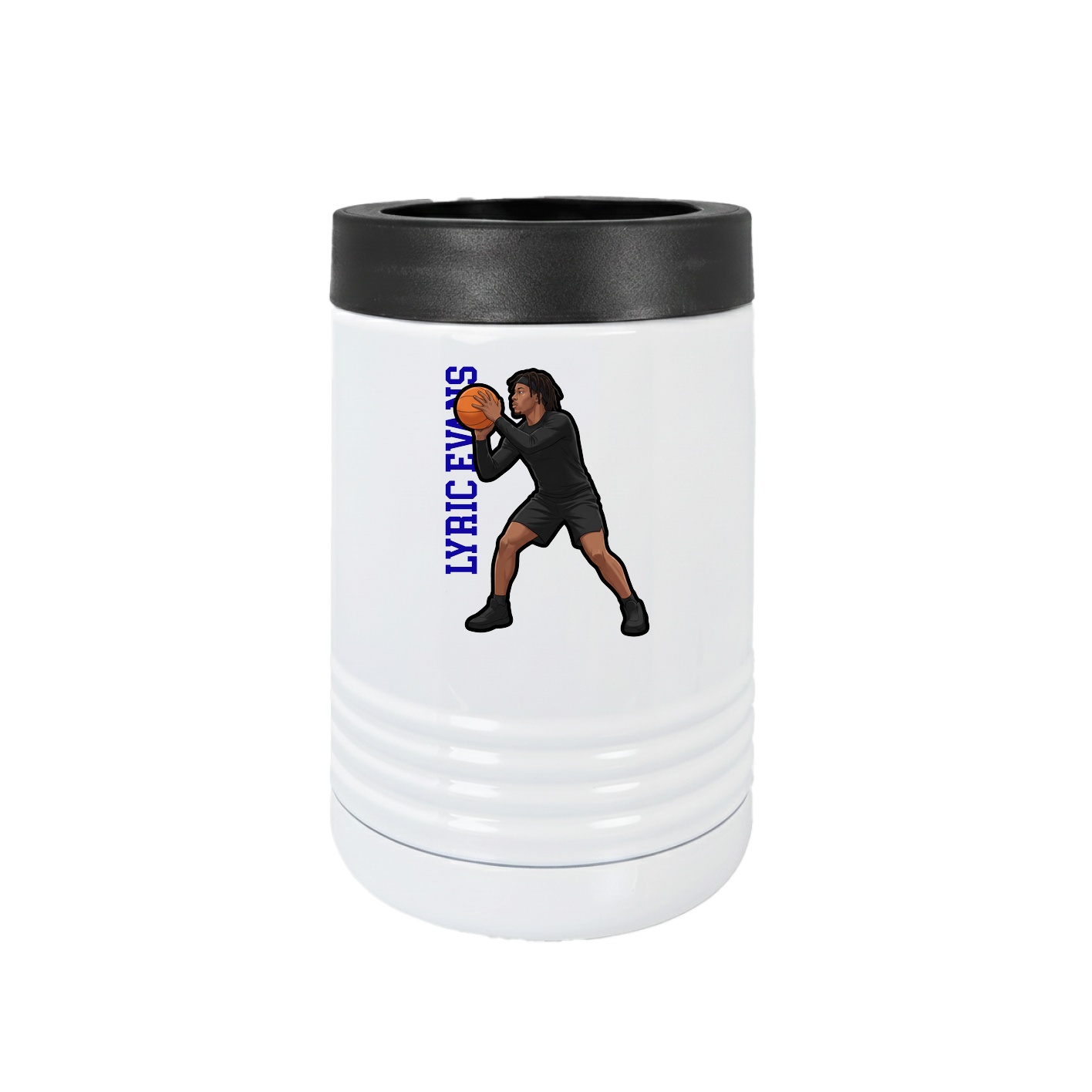 Beverage Holder — Name Vertical in White
