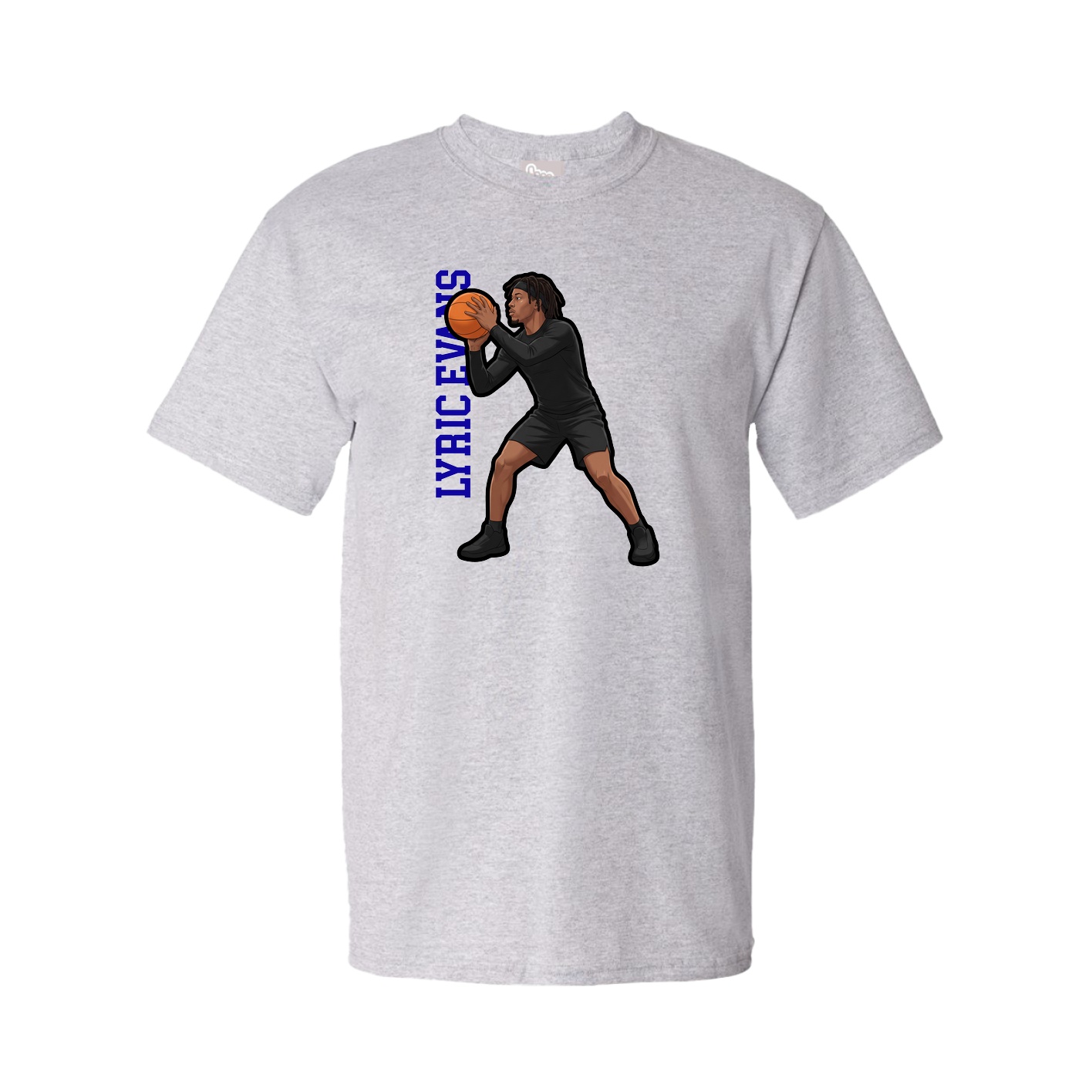 Tee — Name Vertical in Grey