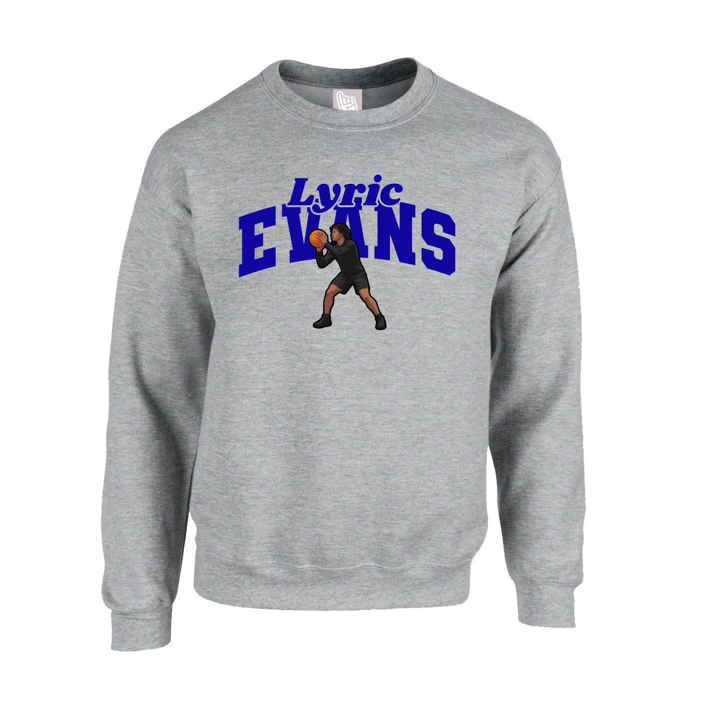 Fleece Crew — Signature Arch in Grey