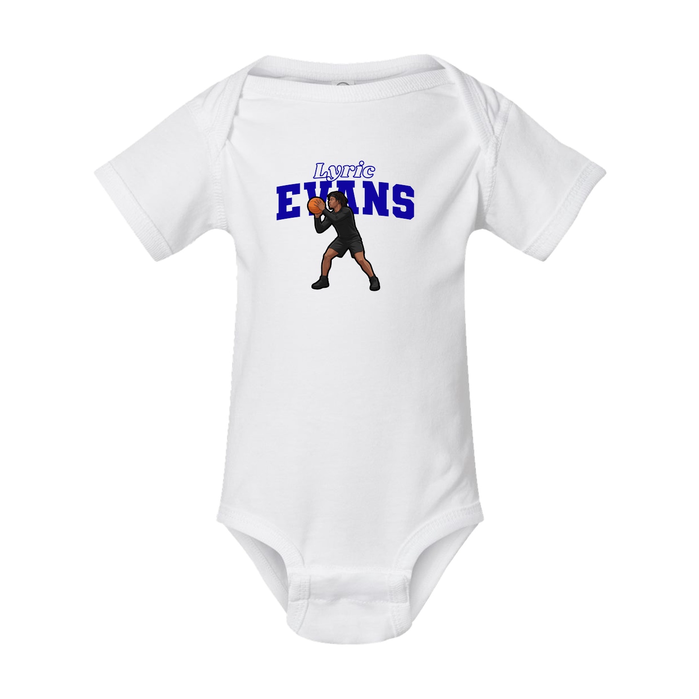 Baby Onesie — Name Arch in White