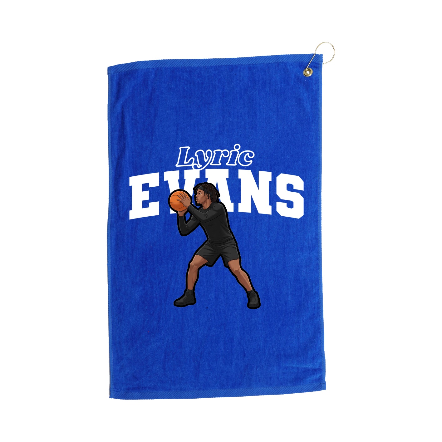 Golf Towel — Name Arch in Royal