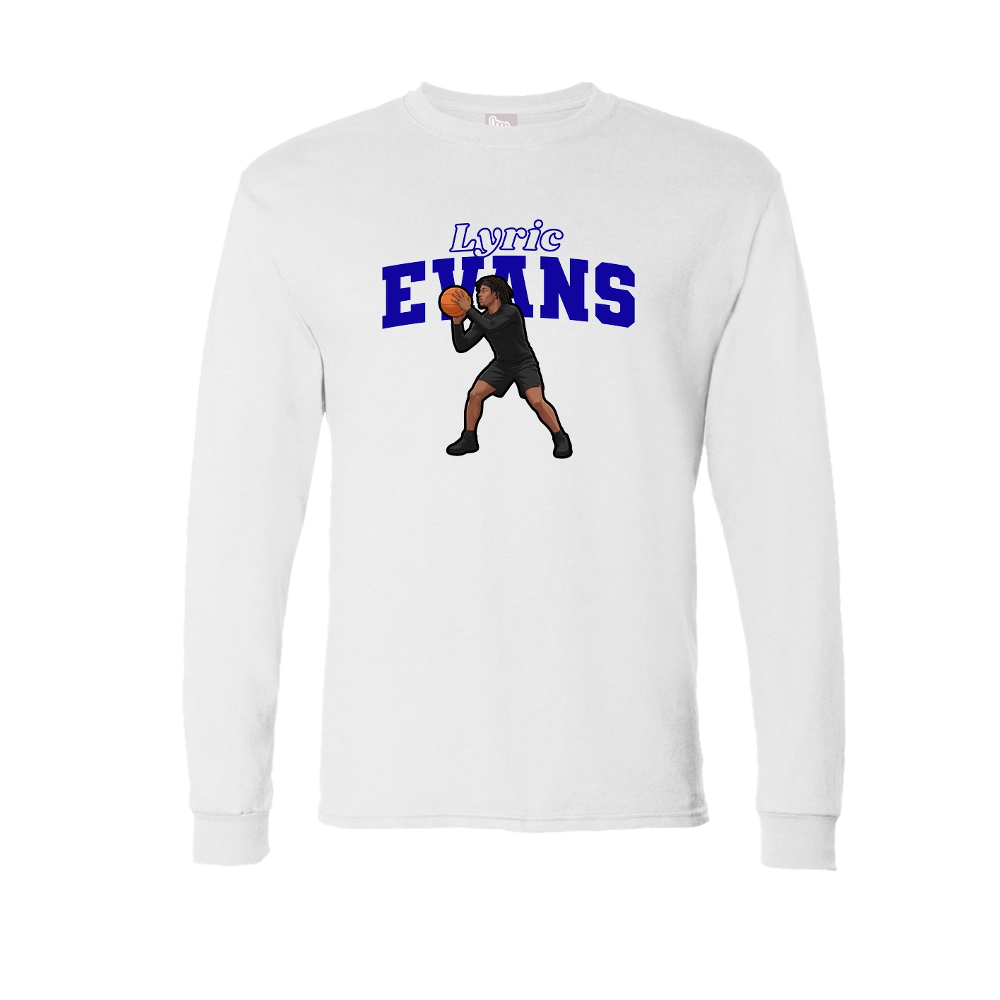 Long Sleeve Tee — Name Arch in White
