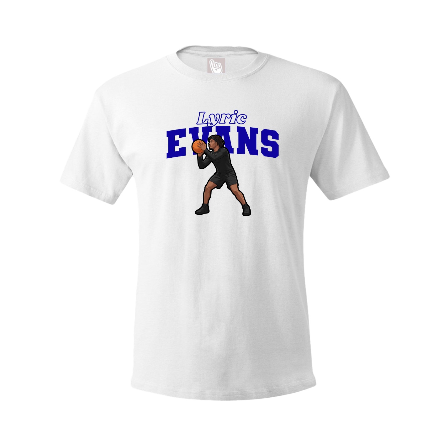 Youth Tee — Name Arch in White
