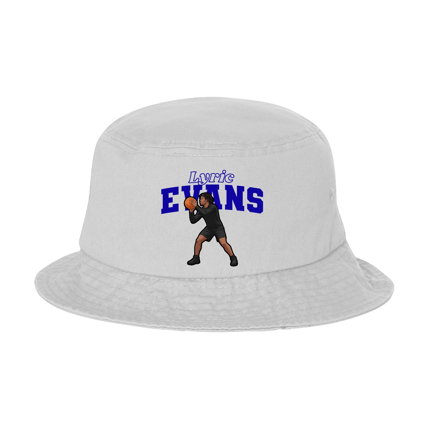 Bucket Cap — Name Arch in White