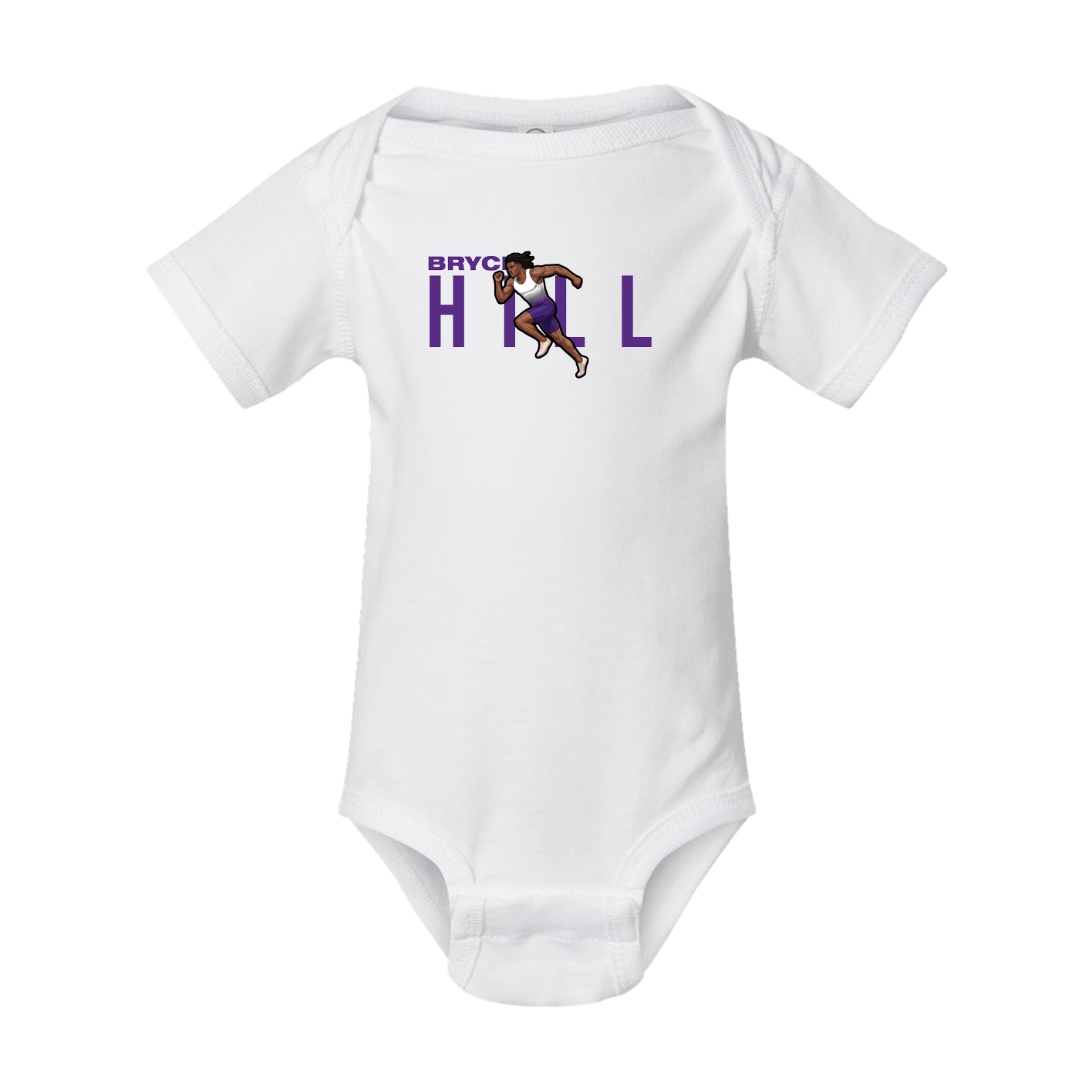 Baby Onesie — Player Name in White
