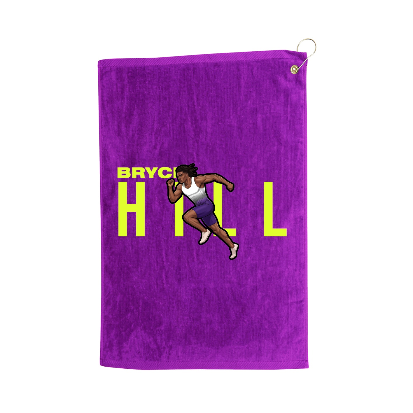 Golf Towel — Player Name in Purple