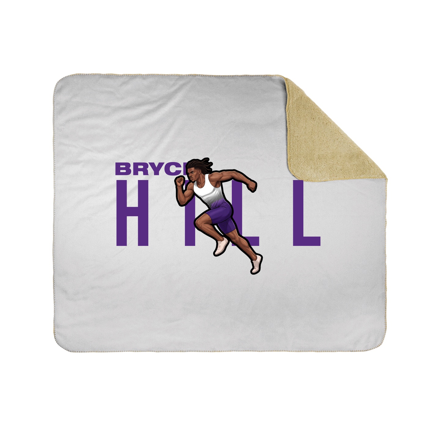 Throw Blanket — Player Name in White