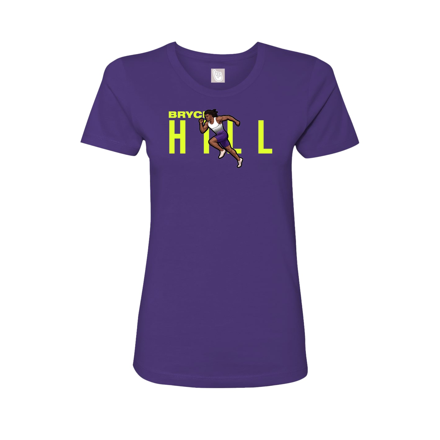 Fitted Women's Tee — Player Name in Purple