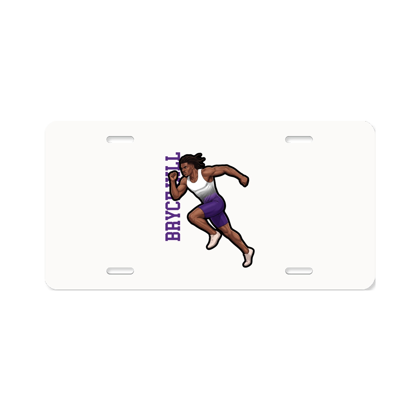 License Plate — Name Vertical in Classic